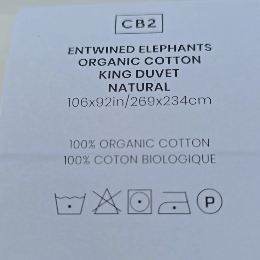 ❤️BUY 2 GET 1 FREE Entwined Elephants Natural King Duvet Cover,The White Lotus